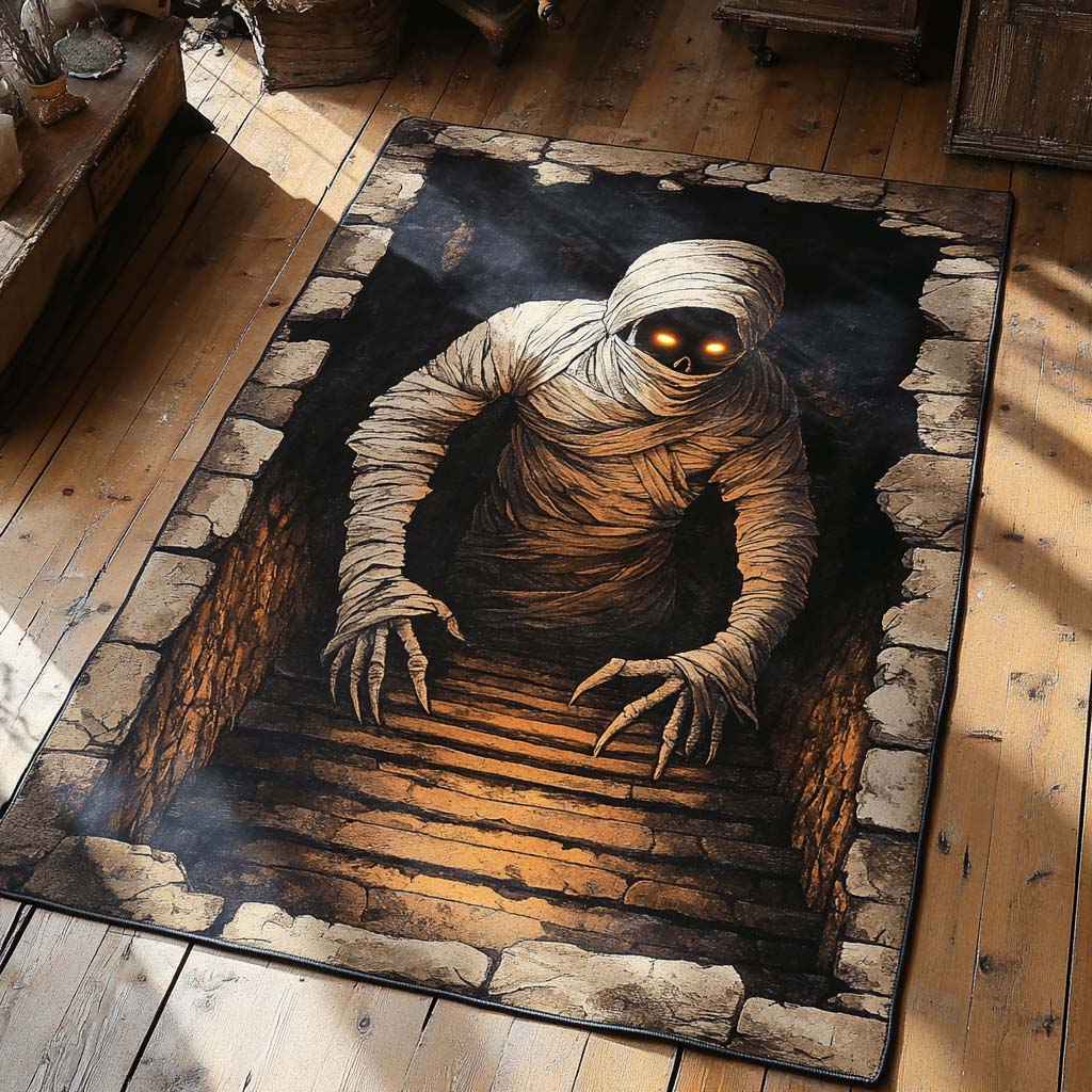 Tomb Mummy Area Rug Home Front Door Design Halloween Wedding Gifts