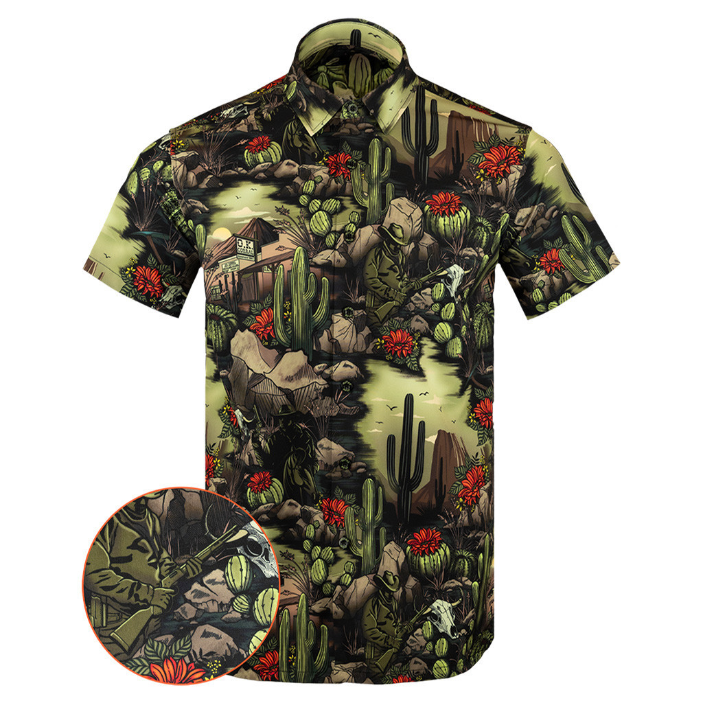 Tombstone Button Down Shirt Tactical Aloha Print Shirt Gifts For Gun Lovers Tombstone Button Down Shirt Tactical Aloha Print Shirt Gifts For Gun Lovers