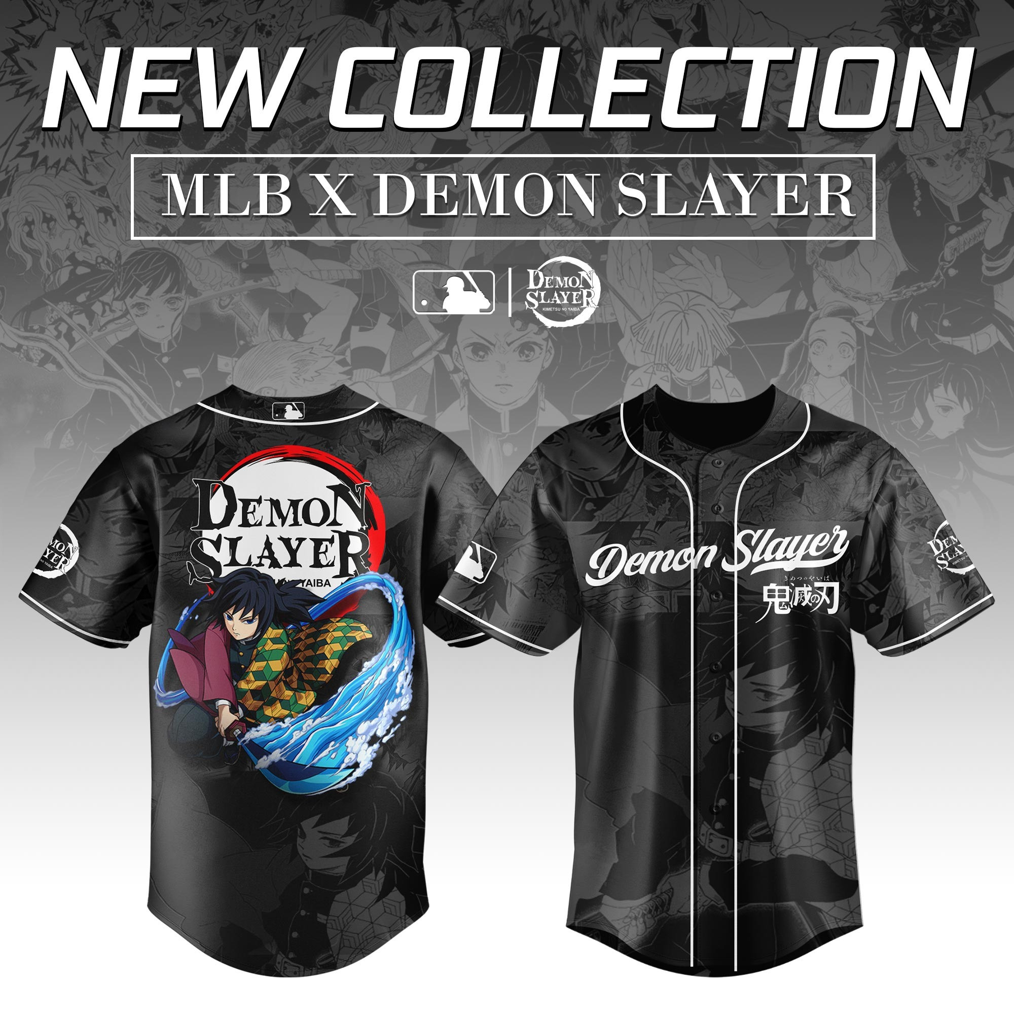 Tomioka Giyuu Demon Slayer x MLB Baseball Jersey Editions Limited Gift For Anime Lovers