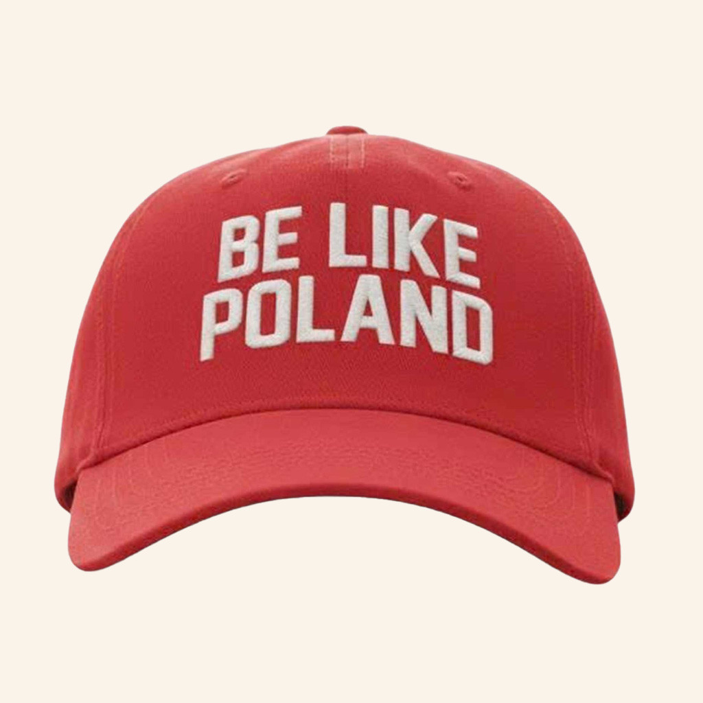 Tommy Robinson Wearing Be Like Poland Hat Embroidered Christmas Present For Dad Tommy Robinson Wearing Be Like Poland Hat Embroidered Christmas Present For Dad
