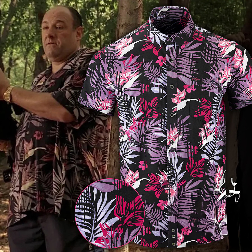 Tony Sopranos Tropical Hawaiian Shirt Remake Button Down Aloha Shirt Merch Gifts For Fans