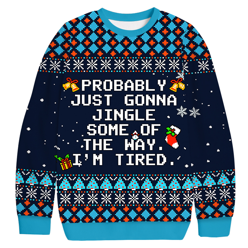Too Tired to Fully Jingle Christmas Ugly Sweatshirt Holiday Lounge Wear Top Gift Ideas Too Tired to Fully Jingle Christmas Ugly Sweatshirt Holiday Lounge Wear Top Gift Ideas