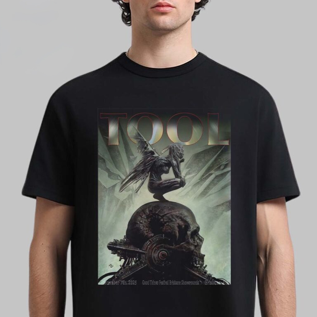 Tool Brisbane Australia 2025 Event Poster At Good Things Festival Brisbane Showground On Dec 7 2025 T-Shirt