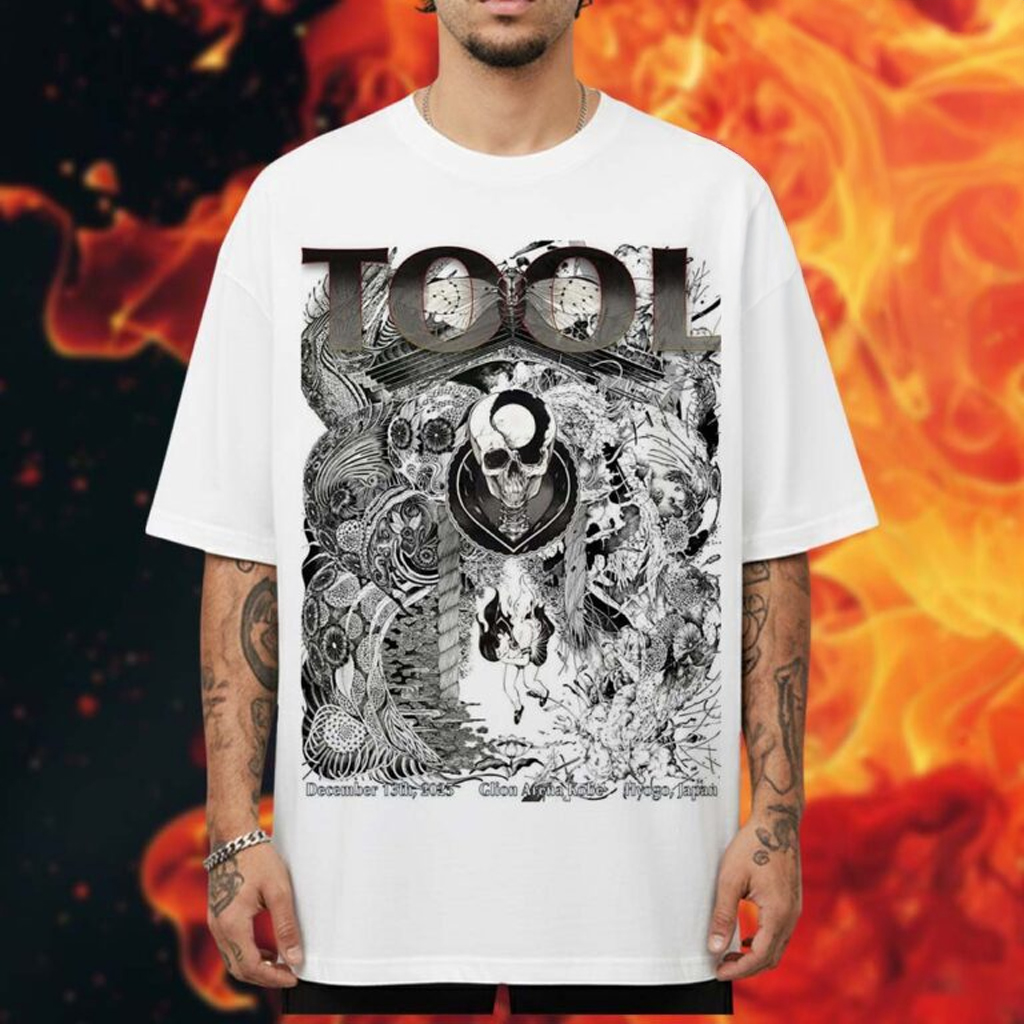 Tool Merch Tool Band Japan Tour At Glion Arena Kobe 2025 Poster T-Shirt Gifts For Rock Lovers Tool Merch Tool Band Japan Tour At Glion Arena Kobe 2025 Poster T-Shirt Gifts For Rock Lovers