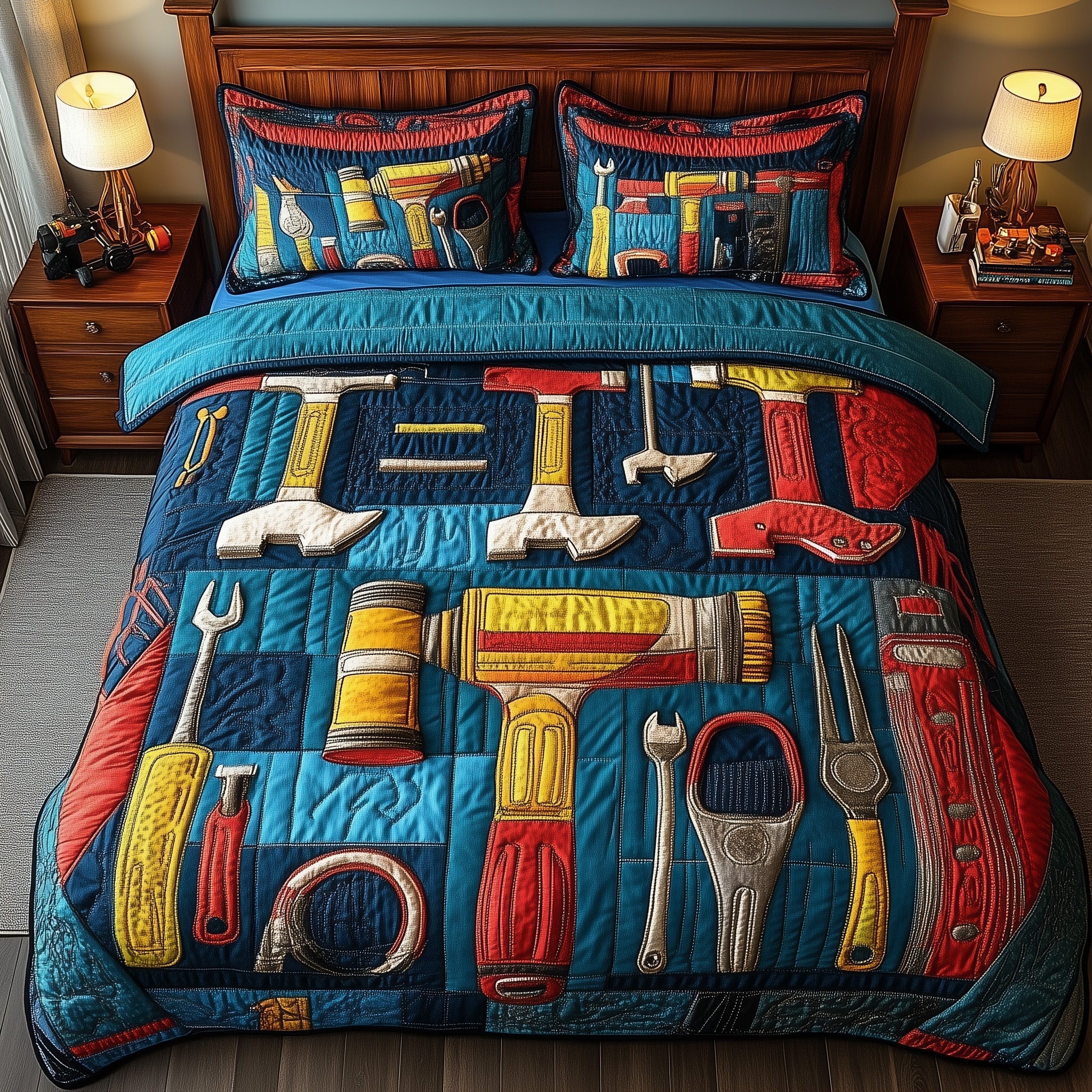 Toolbox of Dreams Quilted Bedding Set Duvet Cover Merchandise Engineering Gifts For Adults