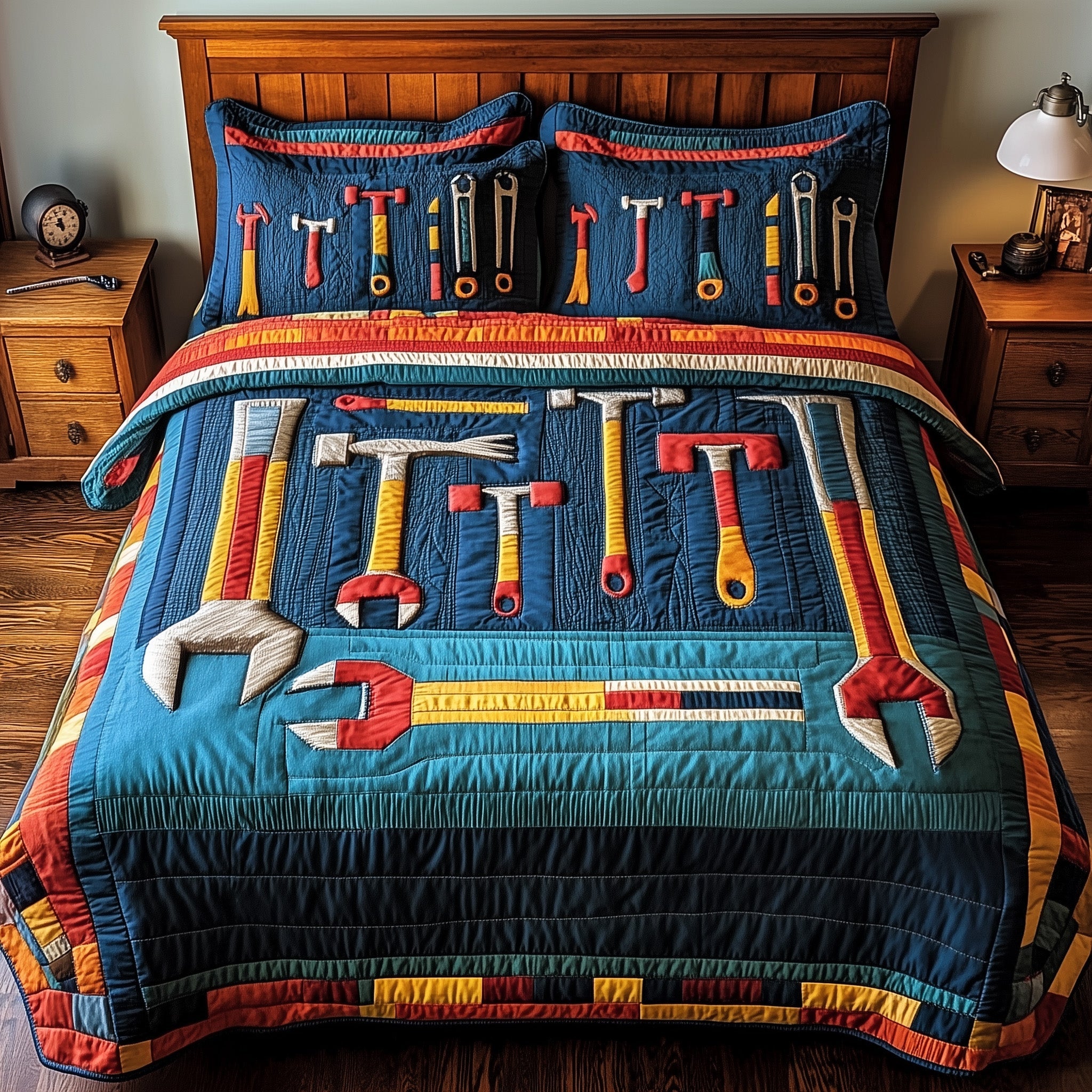 Toolbox of Dreams Quilted Bedding Set Duvet Cover Merchandise Gift Ideas For Engineers