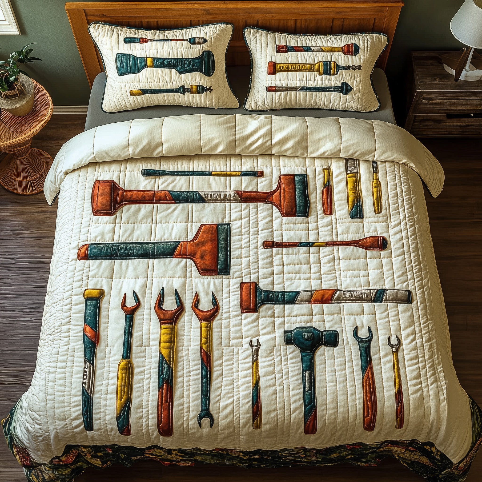 Toolbox of Dreams Quilted Bedding Set Duvet Cover Merchandise Gifts For Mechanical Engineers
