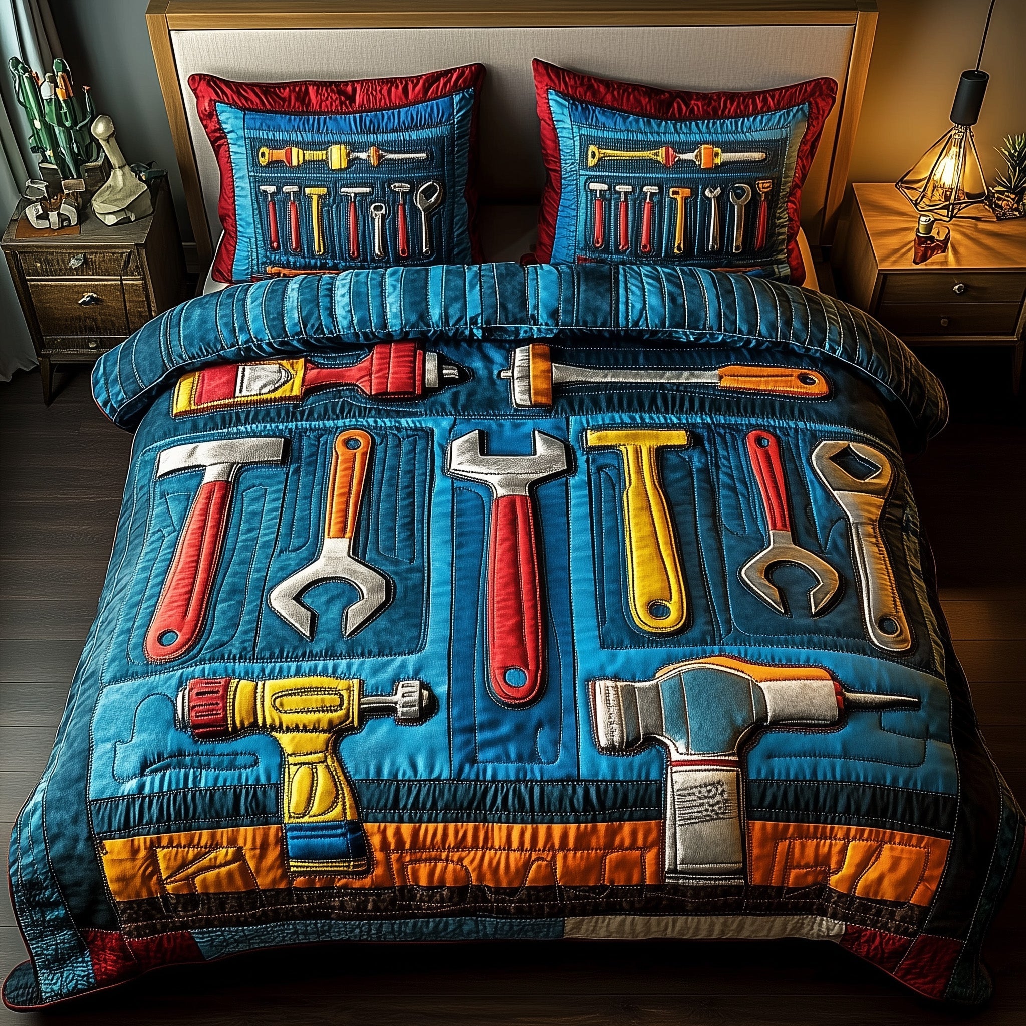 Toolbox of Dreams Quilted Bedding Set Duvet Cover Merchandise Good Gifts For Engineers