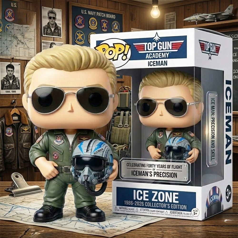 Top Gun Iceman 40Th Anniversary 1986 2026 Figure Top Gun Merch Gift For Fans