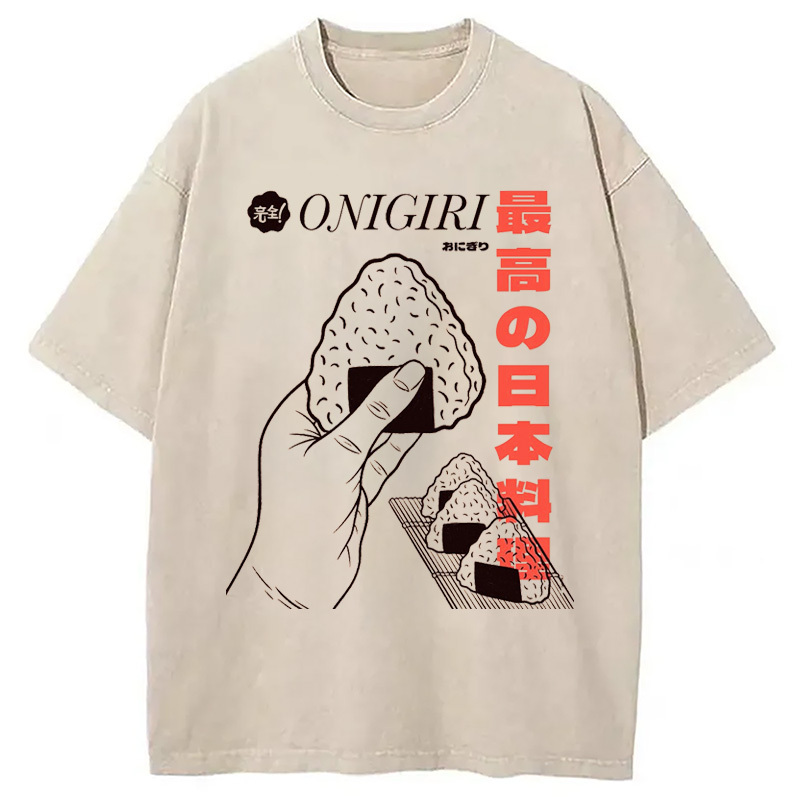 Top Japanese Cuisine Washed T-Shirt Classic Graphic Fashion Tee Gifts For Besties