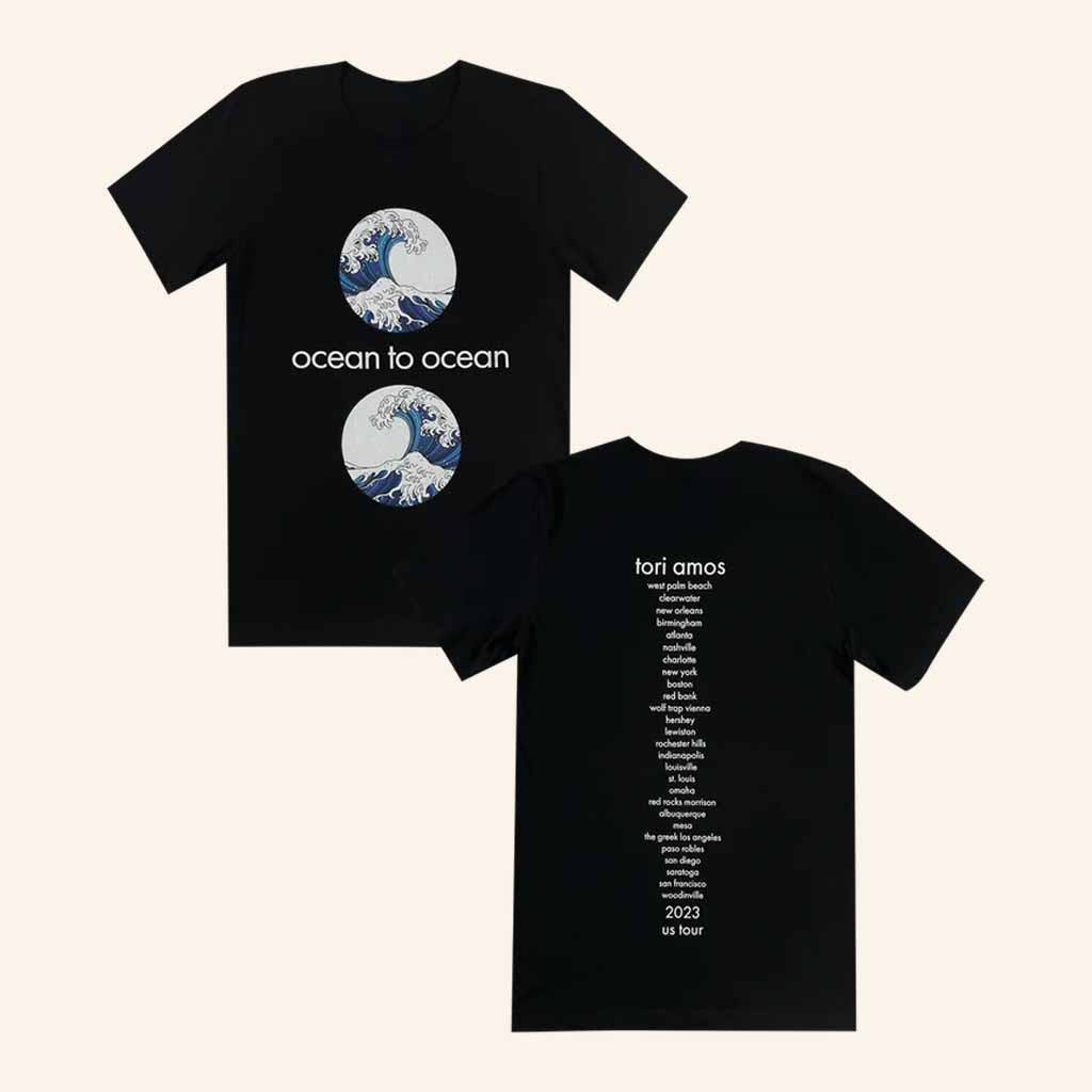 Tori Amos Merch Ocean To Ocean Tour Black T-Shirt Gifts For Music Enthusiasts