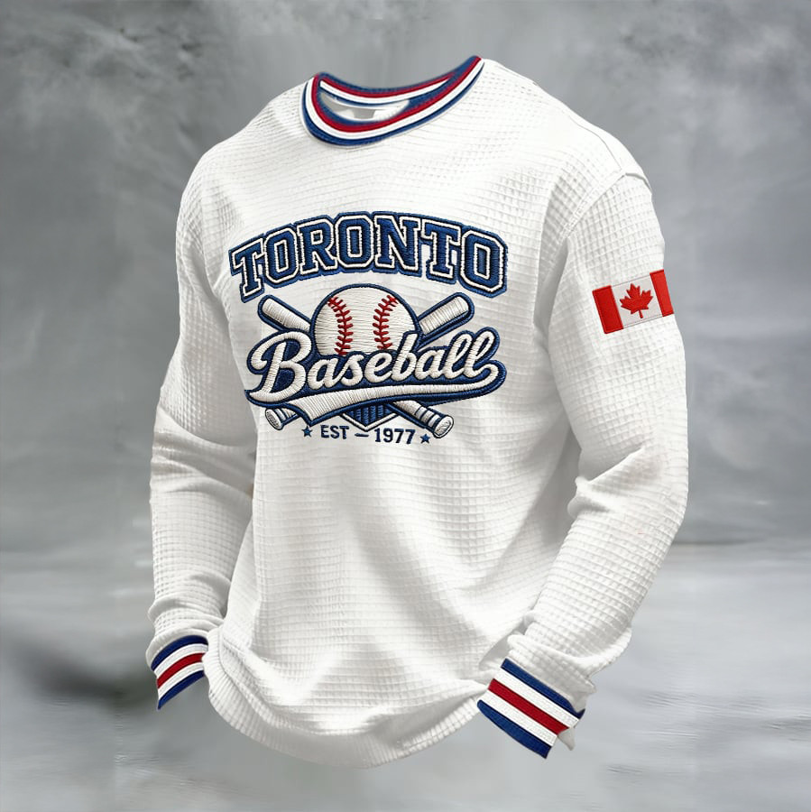 Toronto Baseball Est 1977 Long Sleeve Shirt Canada Flag Baseball Clothing Gift For Fans
