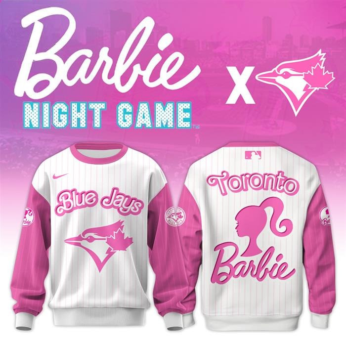 Toronto Blue Jays Barbie Sweatshirt Baseball Enthusiast Gifts