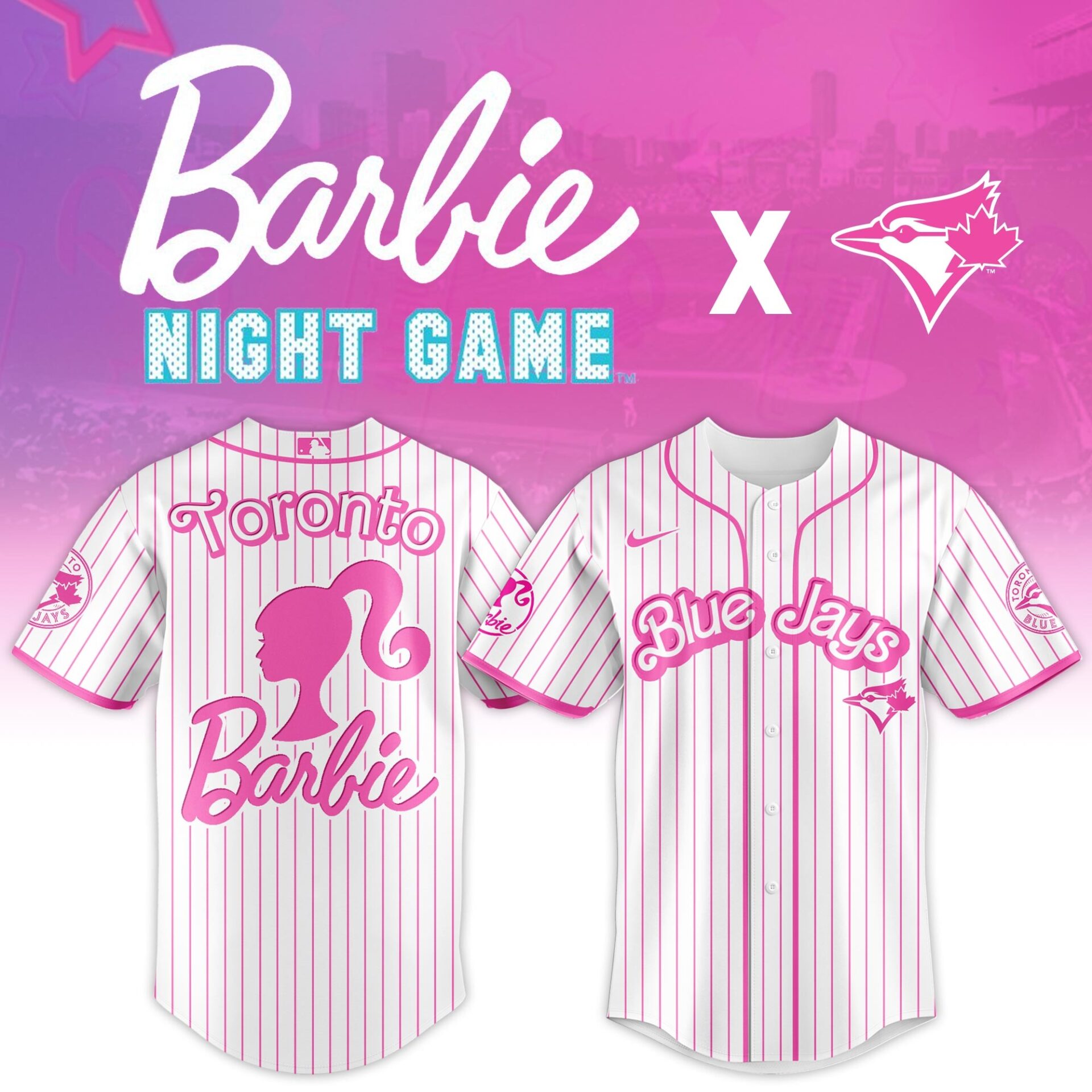 Toronto Blue Jays Baseball Barbie Night Jersey Baseball Coach Gift Ideas