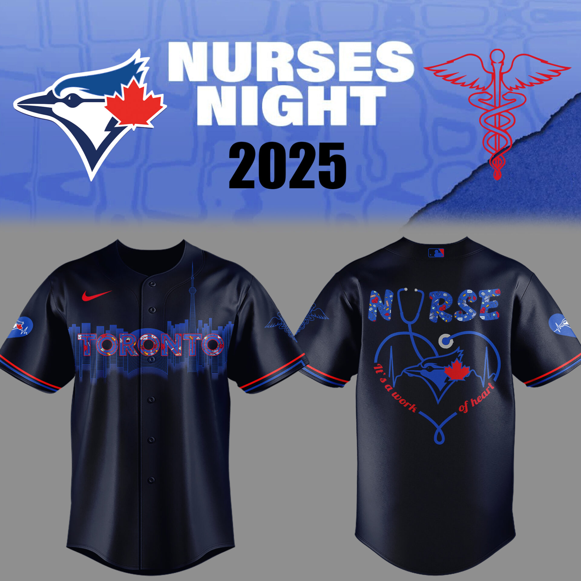 Toronto Blue Jays Baseball Nurses Night Jersey Unique Baseball Gifts