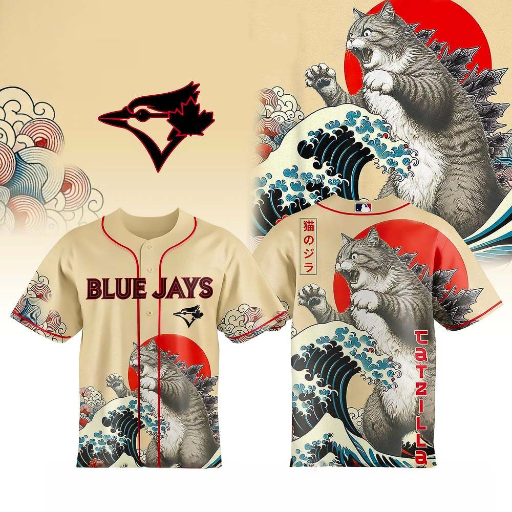 Toronto Blue Jays Catzilla Jersey Best Gift For Baseball Fans