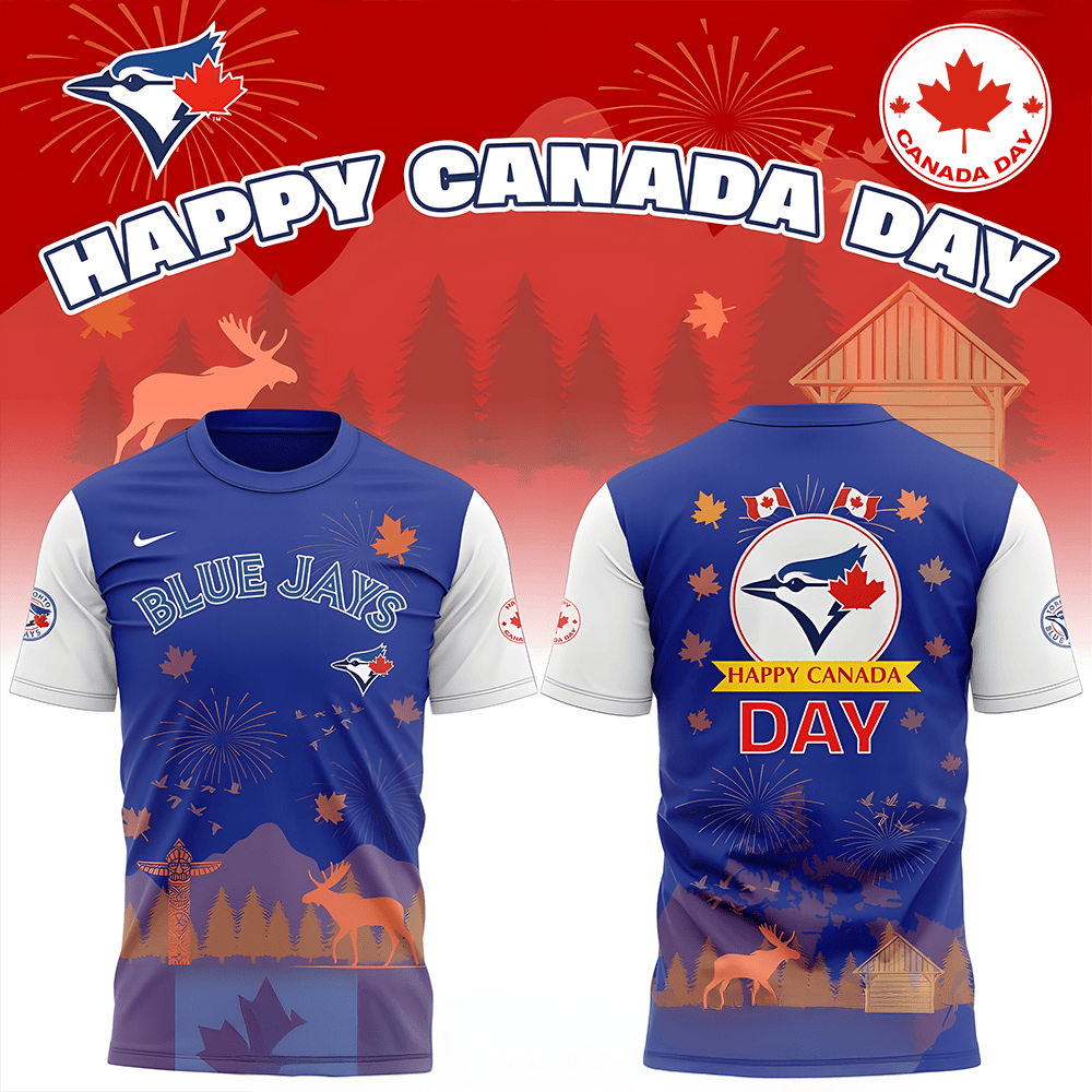 Toronto Blue Jays Happy Canada Day 2025 Blue T-Shirt Perfect Canadians Merch Gift For Her