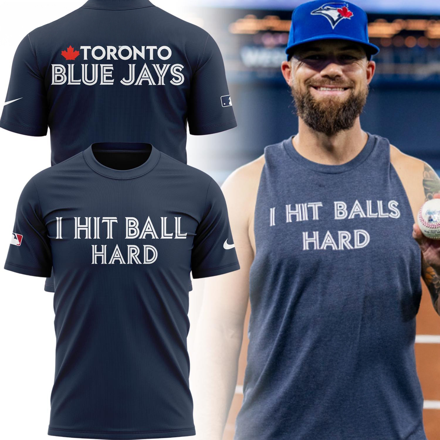 Toronto Blue Jays I Hit Ball Hard Limited New T-Shirt Gift For Basketball Lover