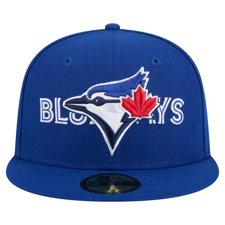 Toronto Blue Jays New Era Royal Overlap Hat MLB 59FIFTY Fitted Hat Fan Merch Gift Ideas