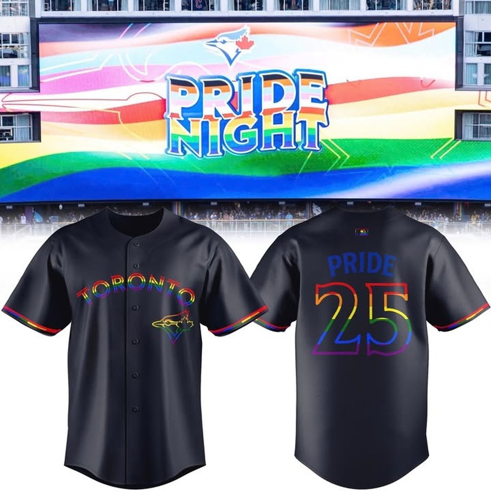 Toronto Blue Jays Pride Month Number 25 Jersey Blue Jays Merch Best Gifts For Baseball Fans