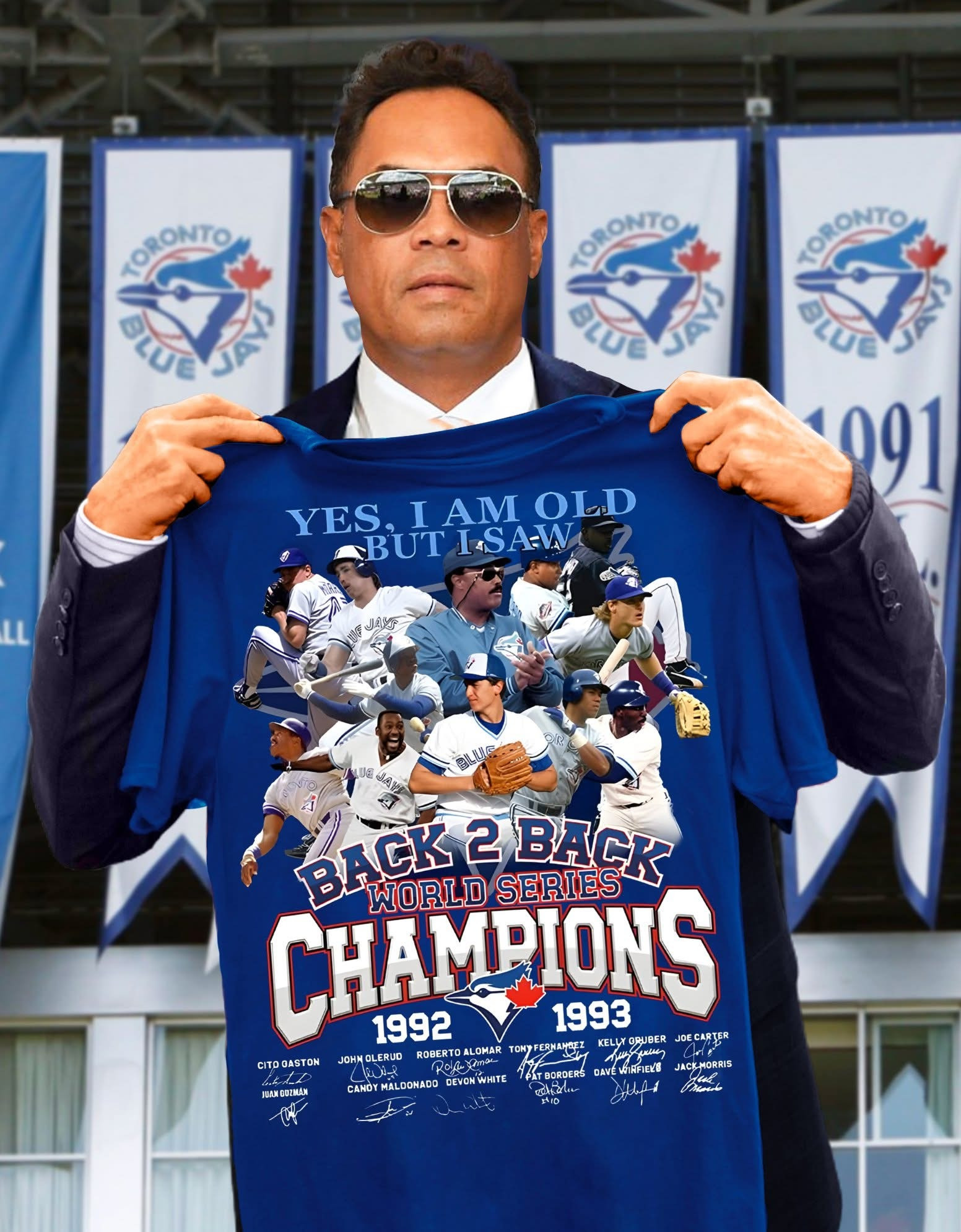 Toronto Blue Jays Shirt Yes I'm Old But I Saw Back 2 Back World Series Champions 1992 1993