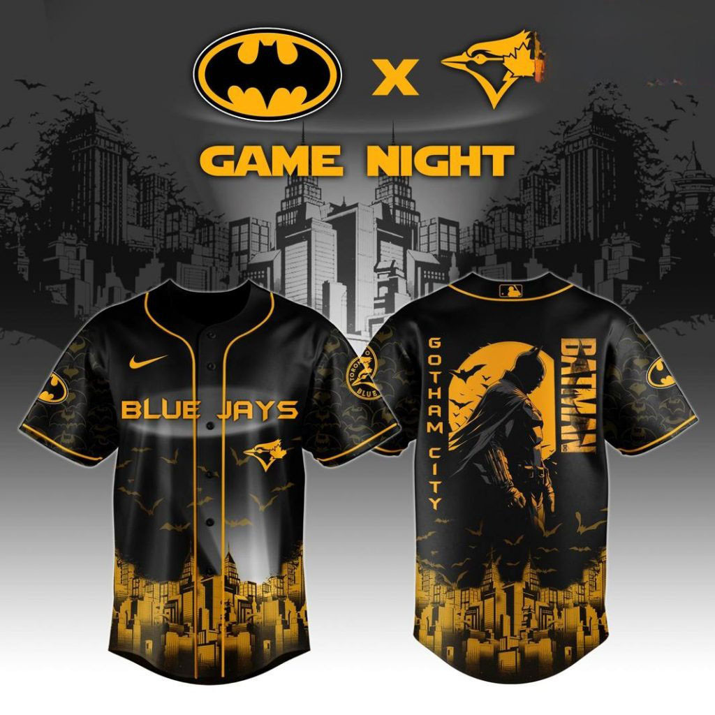 Toronto Blue Jays x DC Batman Game Night Special Baseball Jersey Baseball Enthusiast Gifts