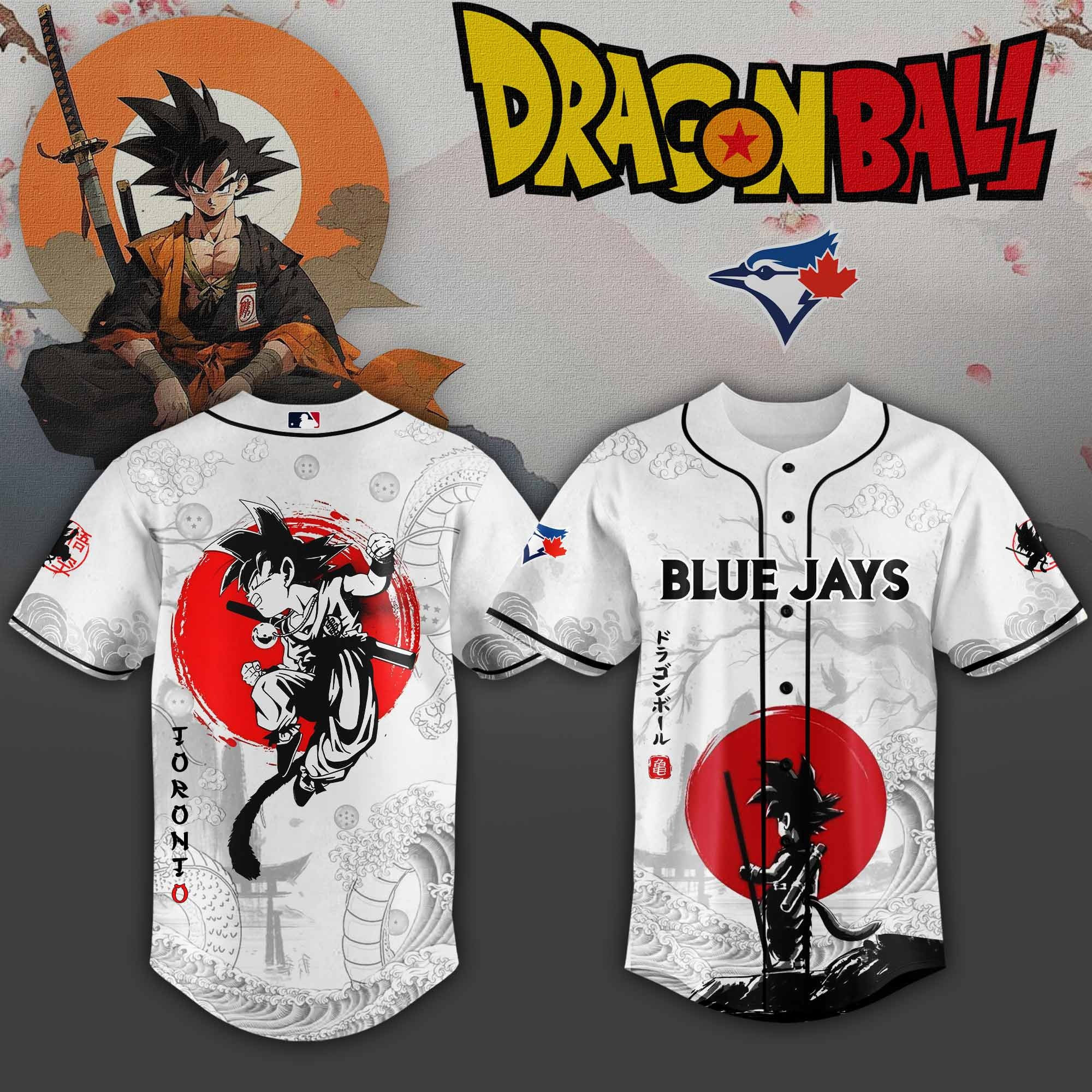 Toronto Blue Jays x Dragon Ball 2025 Japan Jersey Baseball Player Gift Ideas