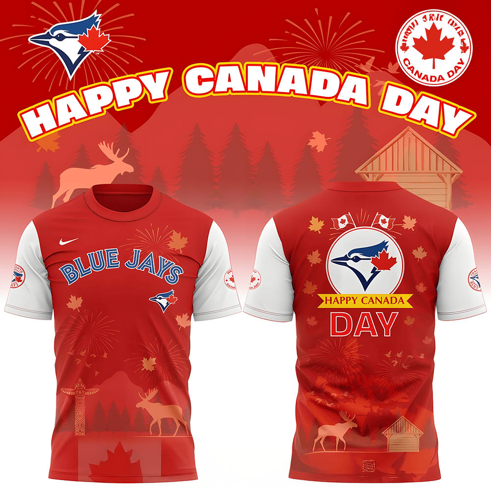 Toronto Blue Jays x Happy Canada Day 2025 Special T-Shirt Perfect Sport Merch To Celebrate For Canadians