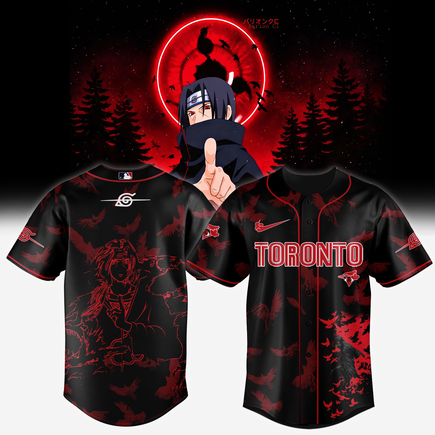 Toronto Blue Jays x Naruto Itachi Baseball Jersey 2026 MLB Playoffs Merch Basketball Gift For Him