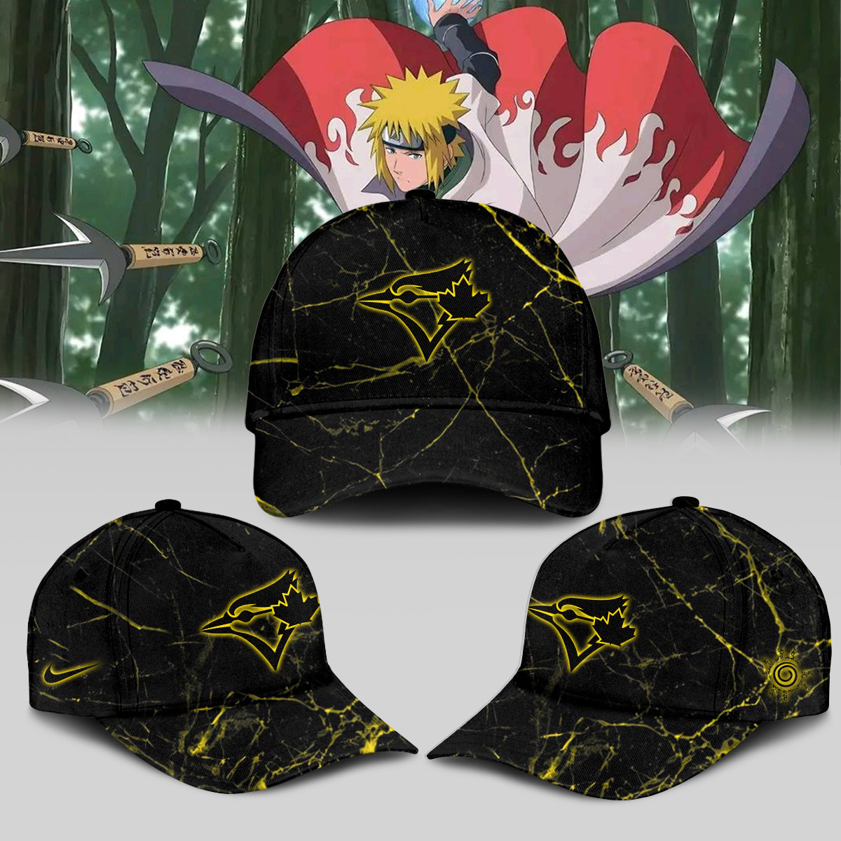 Toronto Blue Jays x Naruto Minato Hat Basketball Merch Unique Gift For Naruto Lovers