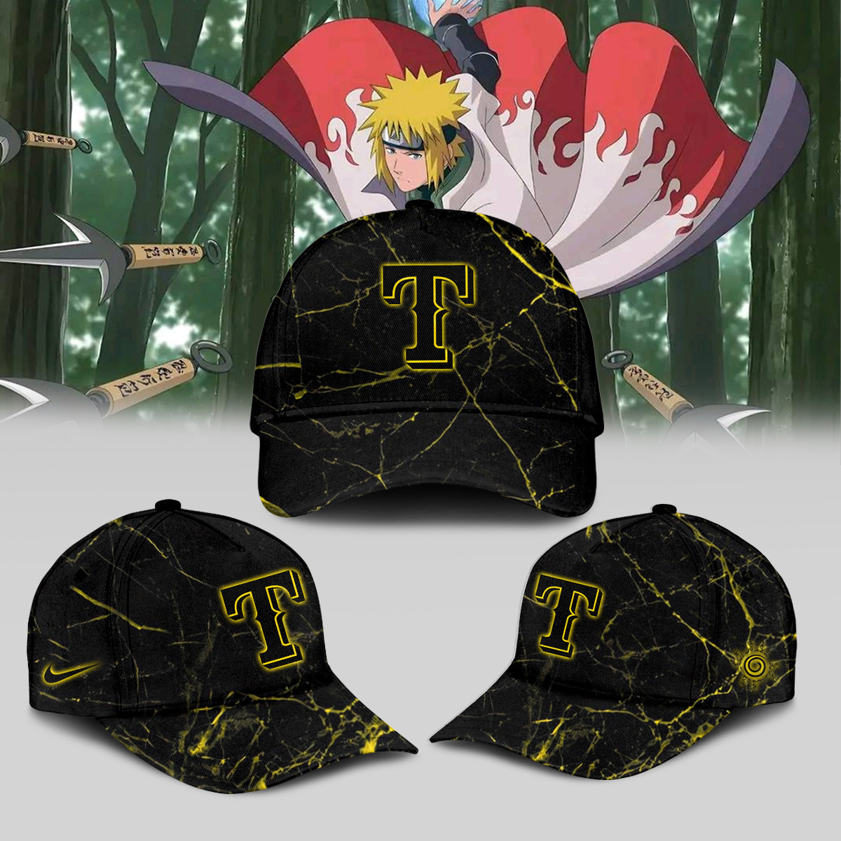 Toronto Blue Jays x Naruto Minato Hat Toronto Blue Jays Baseball Cap Basketball Gear For Fans