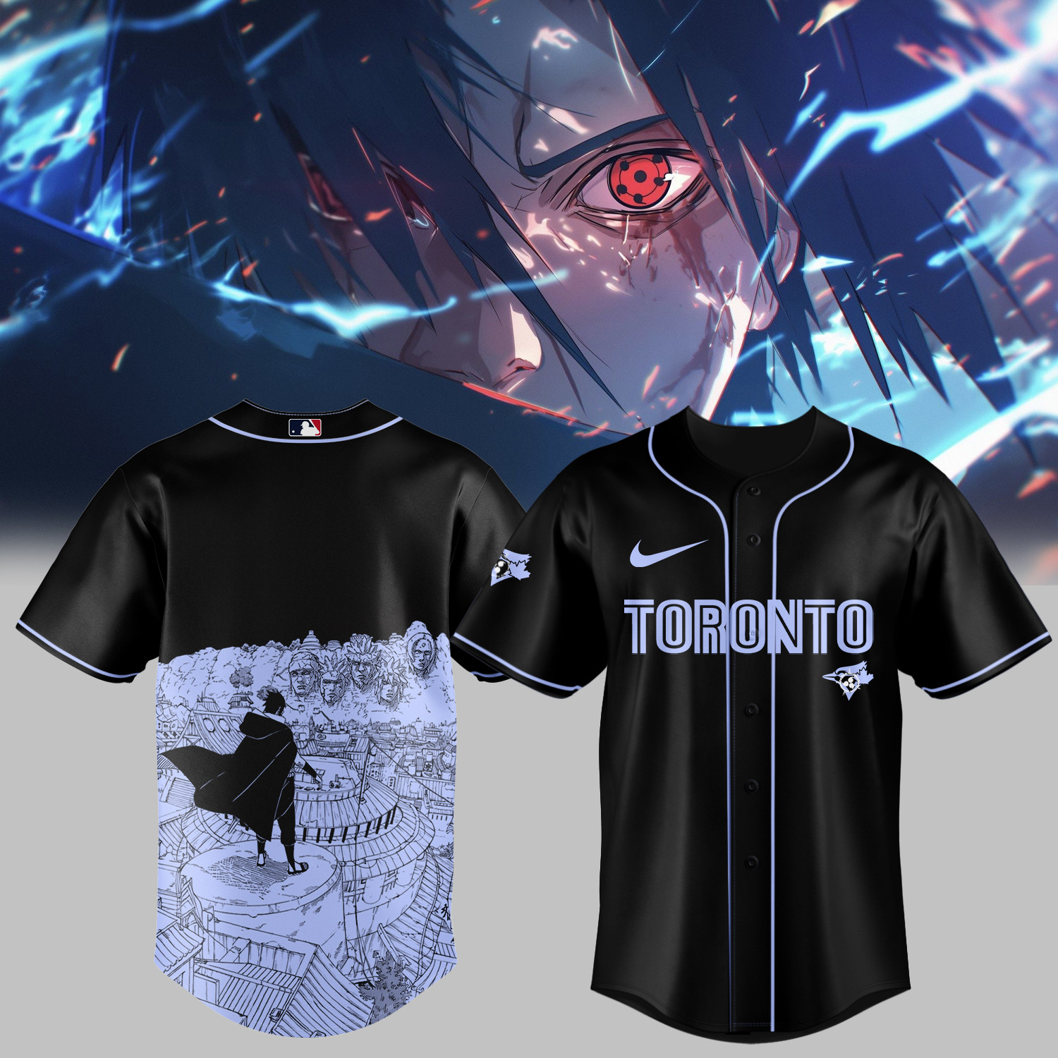 Toronto Blue Jays x Naruto Sasuke Baseball Jersey Game Day Clothing Toronto Fans Gear