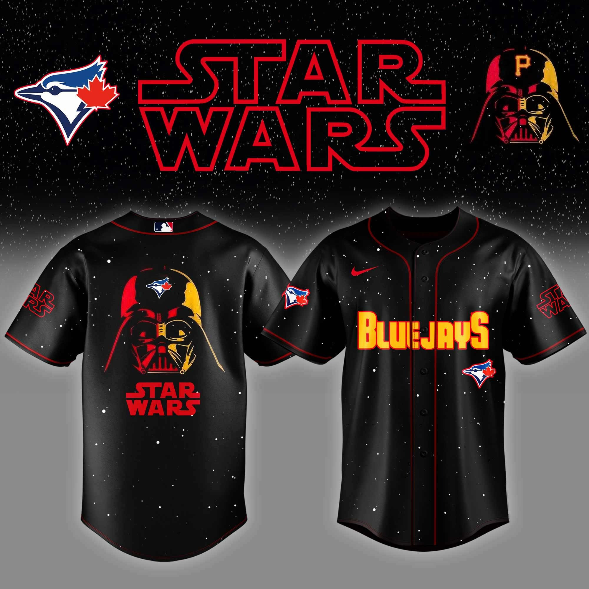 Toronto Blue Jays x Star Wars Night Baseball Jersey Unique Gifts For Hockey Lovers
