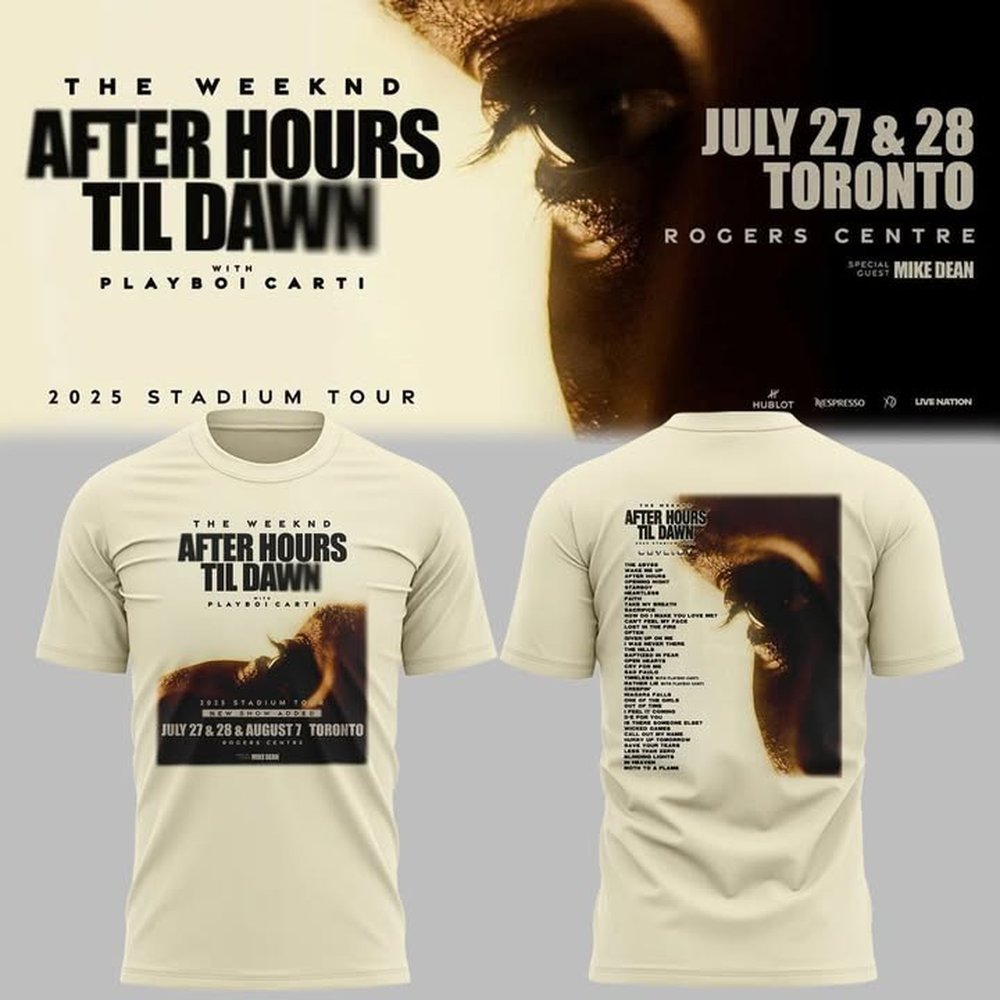 Toronto Blue Jays x The Weeknd After Hours Til Dawn Tour T-Shirt Til Dawn Tour Merch Unique Baseball Gifts For Fans