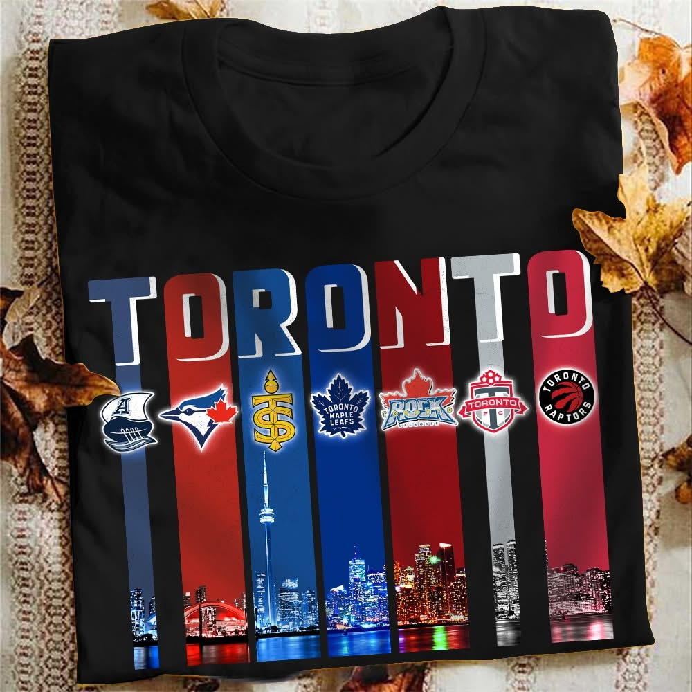 Toronto City Sport Teams Skyline T-Shirt Best Gifts For Toronto Sports Lovers Fans
