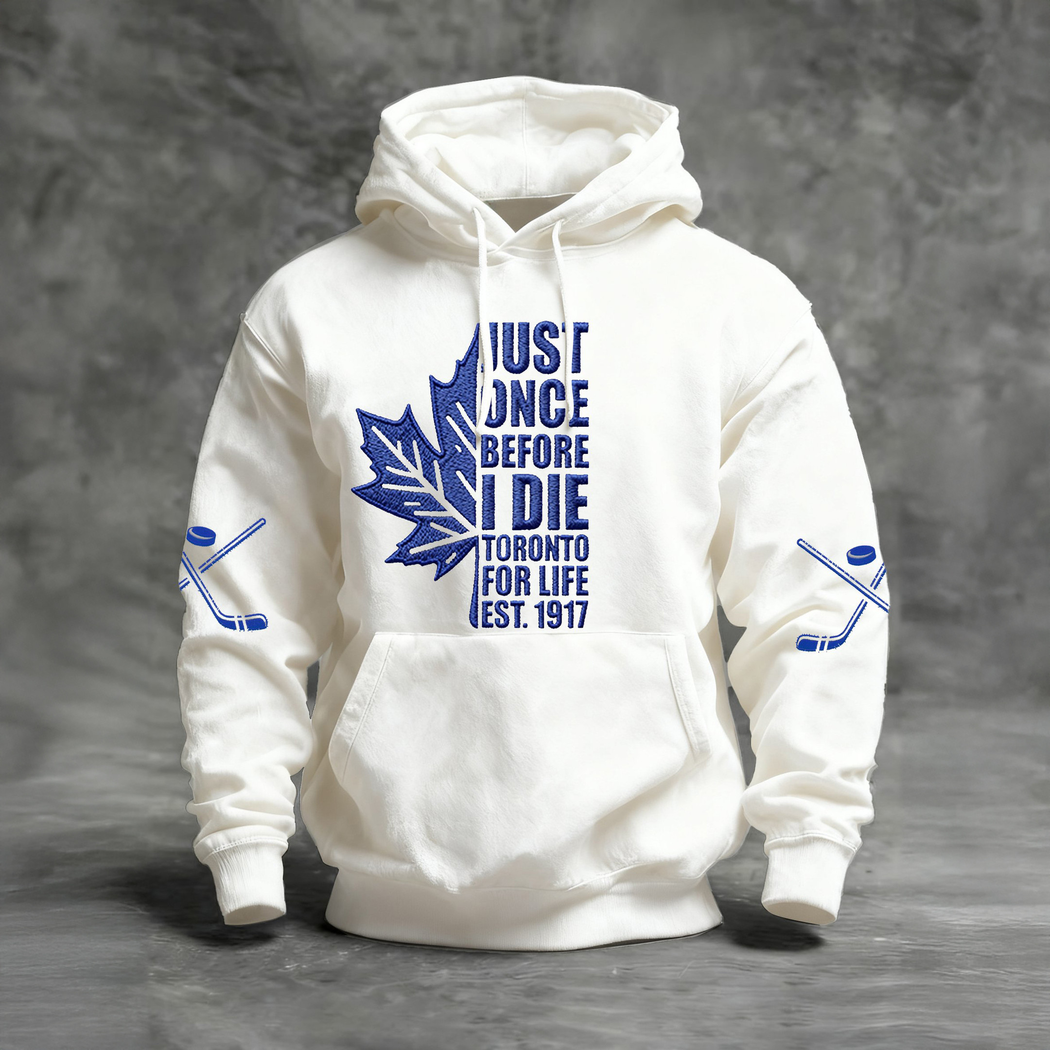 Toronto Maple Leafs Ice Hockey Team Hoodie Just Once Before I Die Hockey Apparel