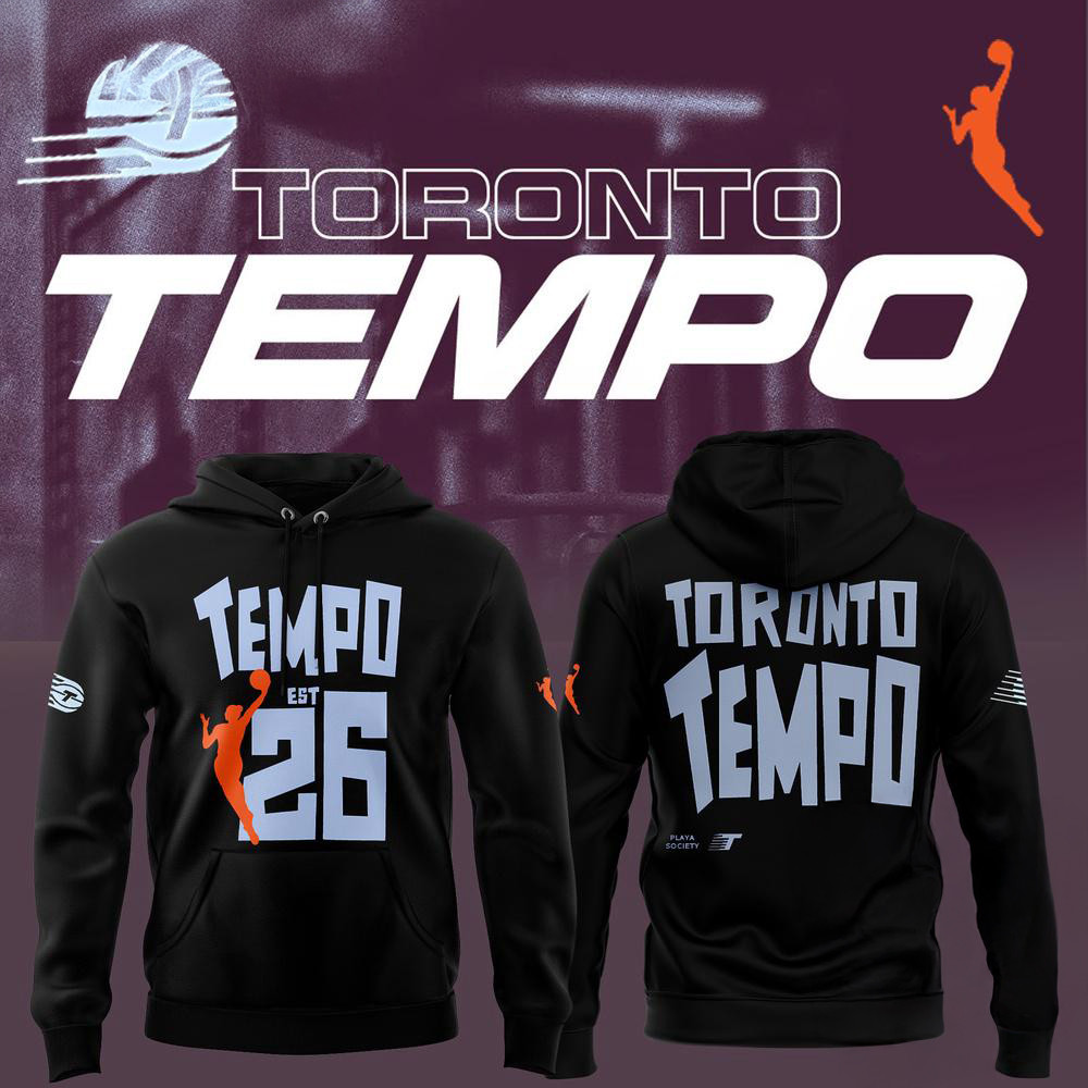 Toronto Tempo 2025 Black Hoodie Gifts For Basketball Fan