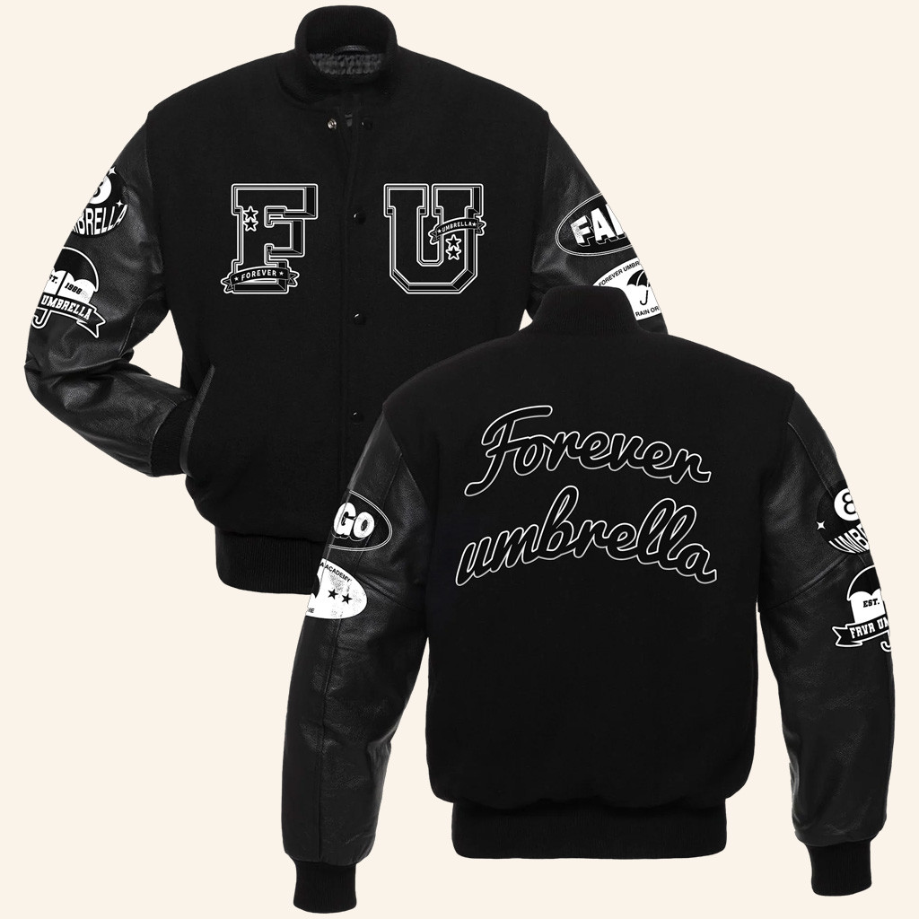 Tory Lanez Merch Forever Umbrella Black Bomber Jacket Gifts For Rap Lovers