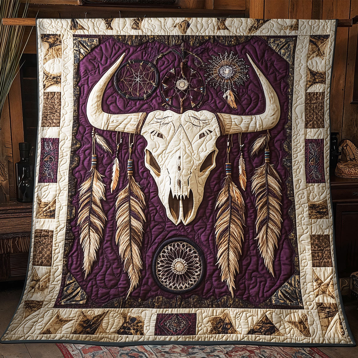 Totem of the Land Quilt Gifts Decoration For Friends and Family on Halloween