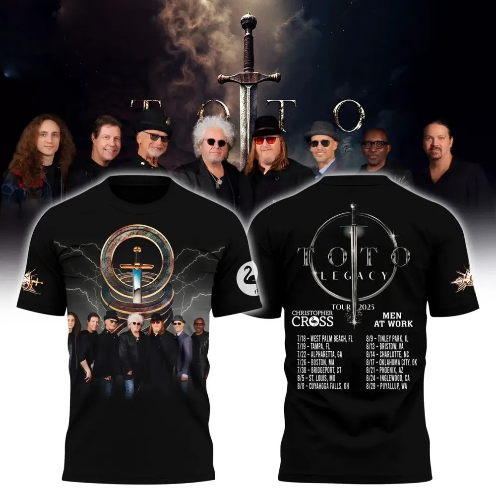 Toto Band North America Summer Tour 2025 T-Shirt Unique Gifts For Music Lovers
