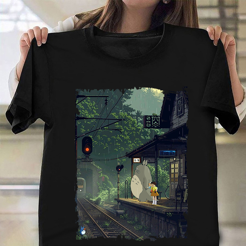 Totoro Cartoon Characters Shirt Movie Lovers Gear T-Shirt Gifts For Totoro Fans