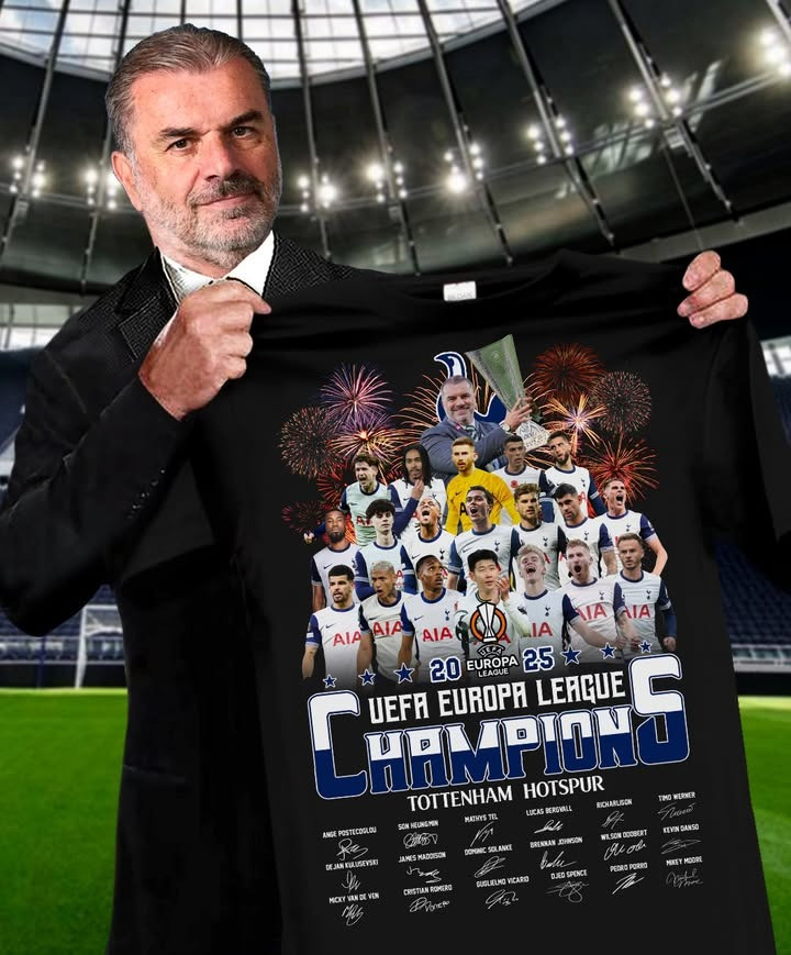 Tottenham Hotspur 2025 UEFA Europa League Champions T-Shirt Merch Fan Gifts For Him