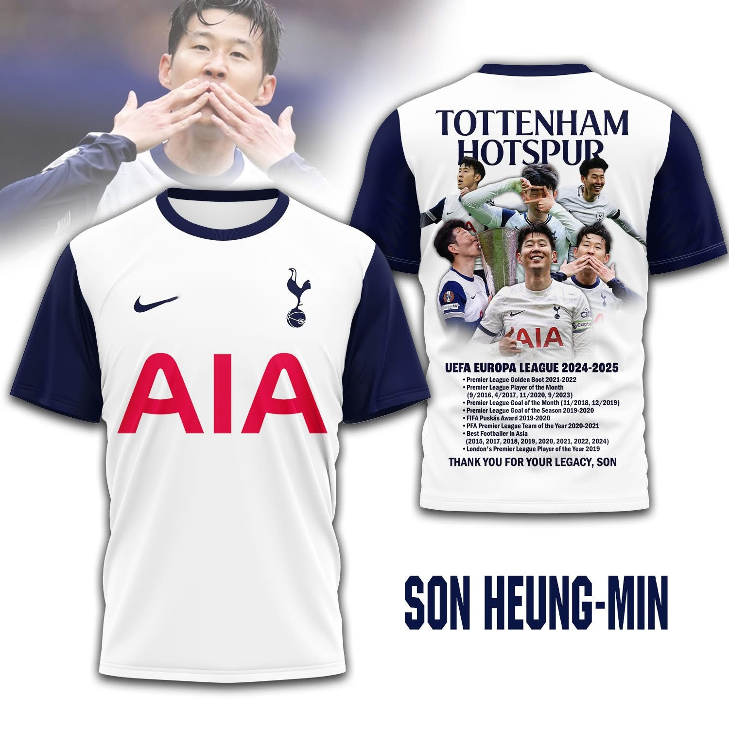 Tottenham Hotspur F.C. X Son Heung-Min T-Shirt Thank You For The Memories Gift For Fans