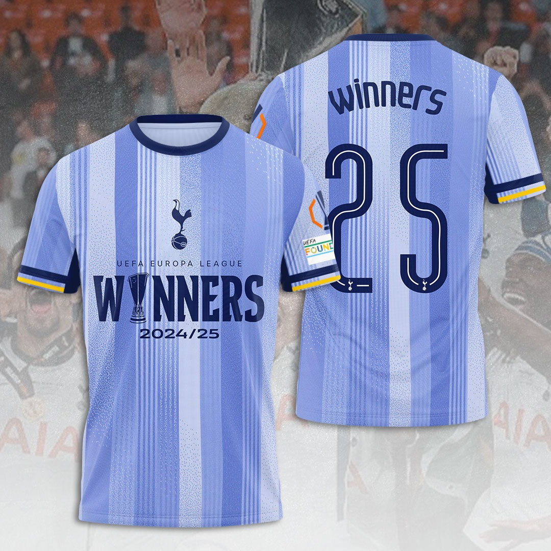 Tottenham Hotspur FC Winners 2024 25 T-Shirt Football Fan Gift Ideas