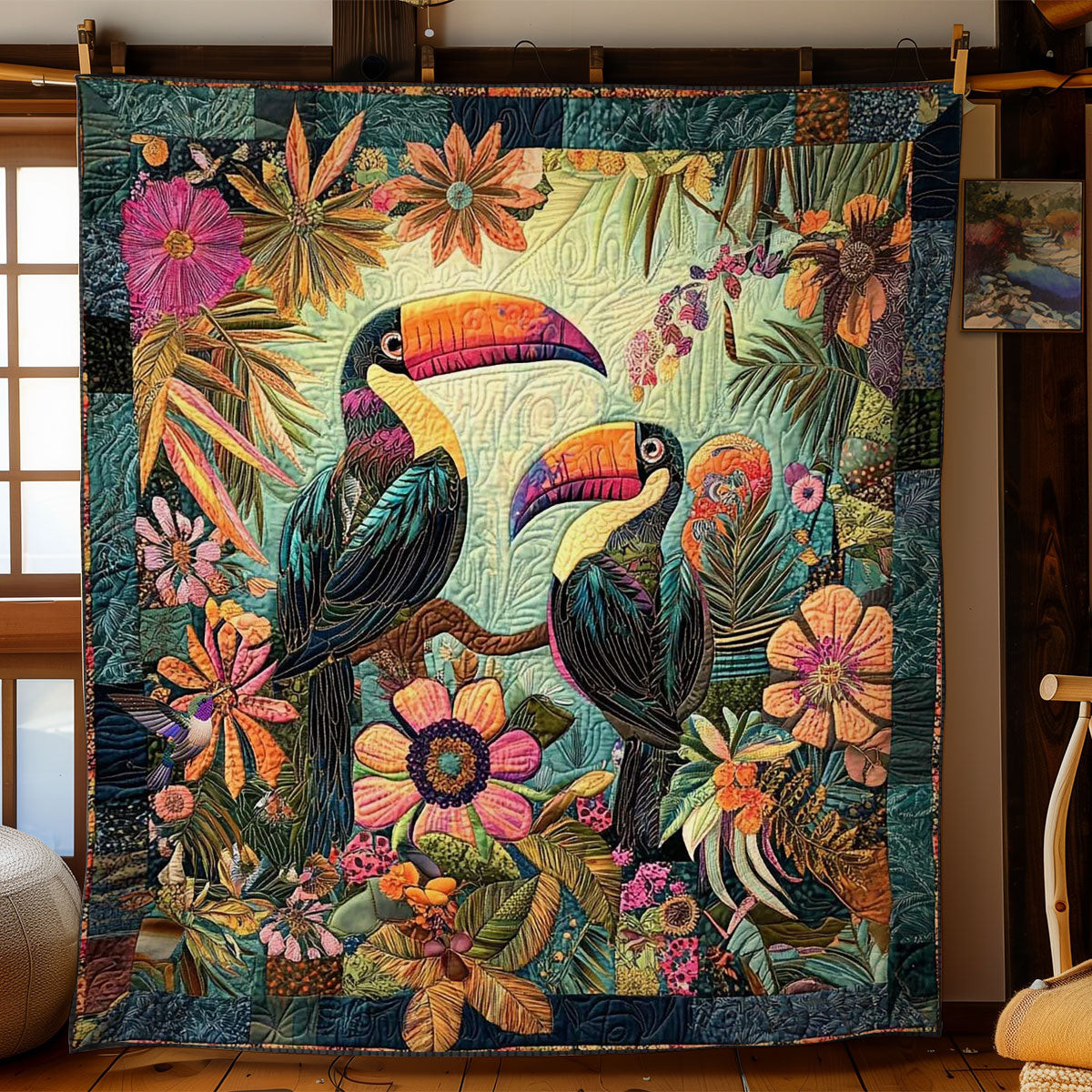 Toucan Love In Bloom Best Blankets Meaningful Couple Gifts 