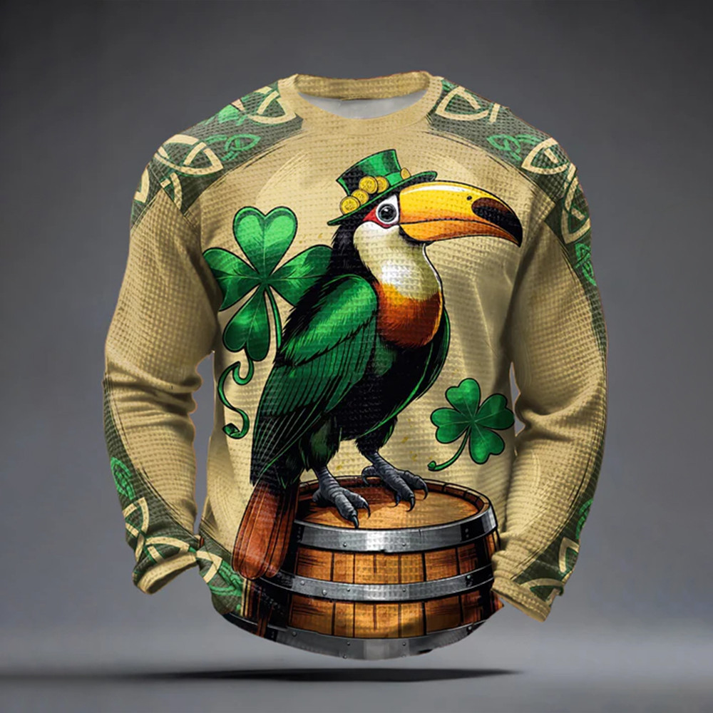 Toucan St Patrick's Day 2026 Long Sleeve Shirt Saint Patrick's Day 2026 Apparel Holiday Gift For Him