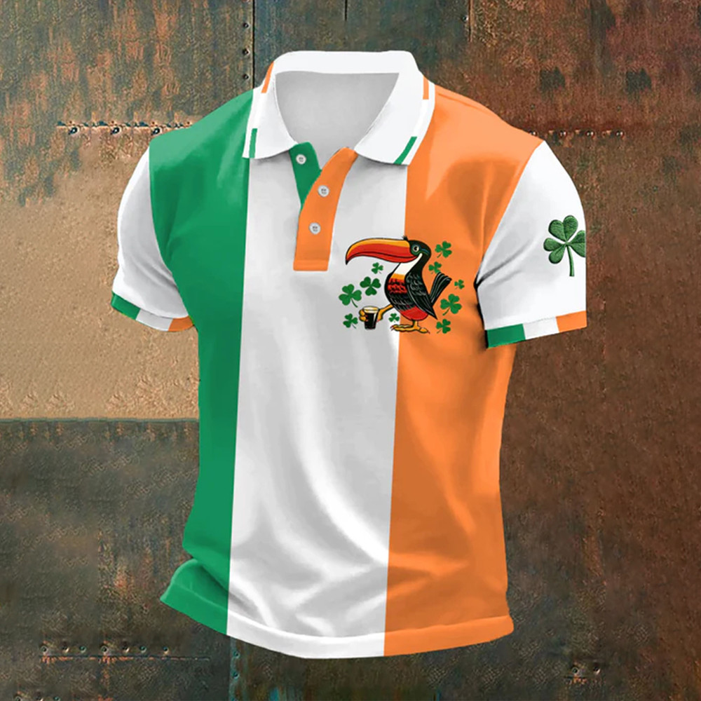 Toucan St Patrick's Day 2026 Polo Shirt Saint Patrick's Day 2026 Shirt Holiday Present Idea