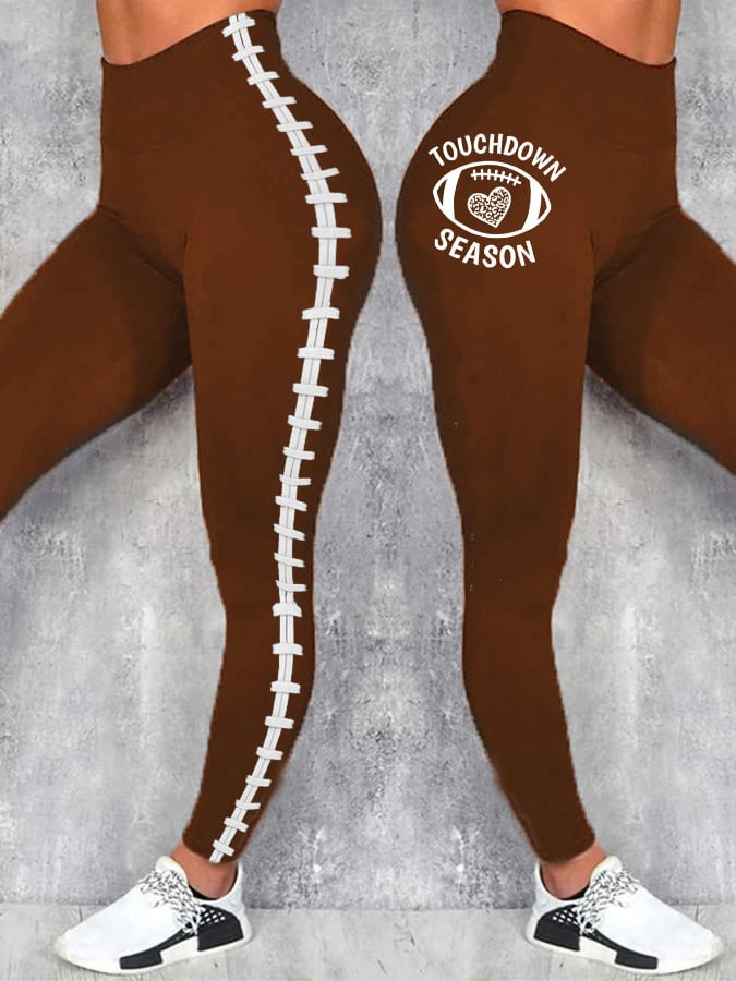 Touchdown Season Football Casual Leggings Football Clothing Yoga Gift Ideas