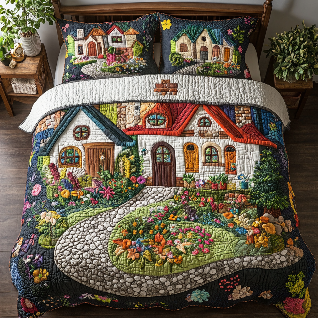 Town Breeze Quilted Bedding Set Bed Room Decoration Christmas Gifts For Your Family