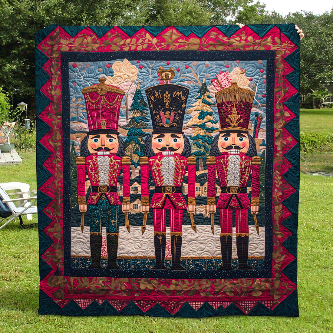 Toy Kingdom Delight Quilted Blanket Cute Christmas Blankets